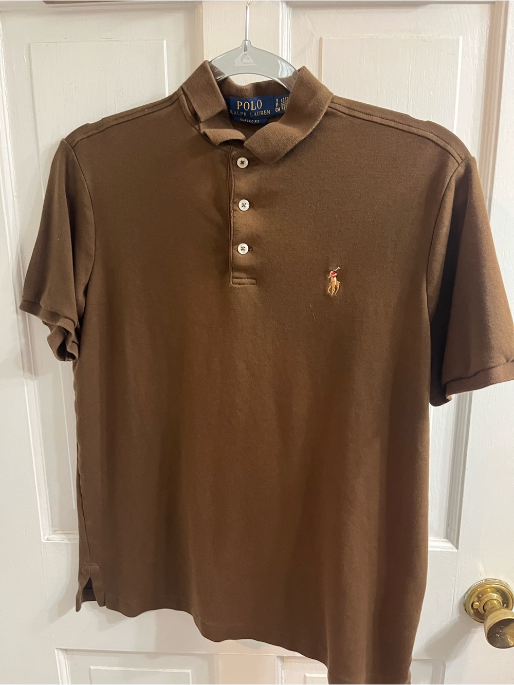 Polo by Ralph Lauren Brown Men’s Classic  Fit Polo with Embroidery